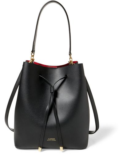 Ralph Lauren Lauren Dryden Debby Leather Mini Bucket Bag - Black