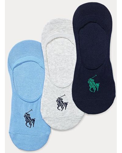 Polo Ralph Lauren 3 pares de calcetines invisibles - Azul