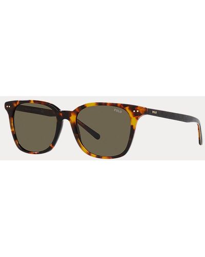 Polo Ralph Lauren Eckige Sonnenbrille mit Karomuster - Mehrfarbig