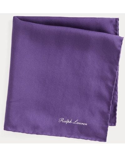 Ralph Lauren Purple Label Silk Pocket Square - Purple