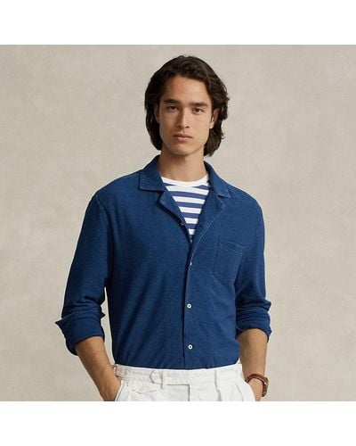 Polo Ralph Lauren Indigo-dyed Mesh Camp Shirt - Blue