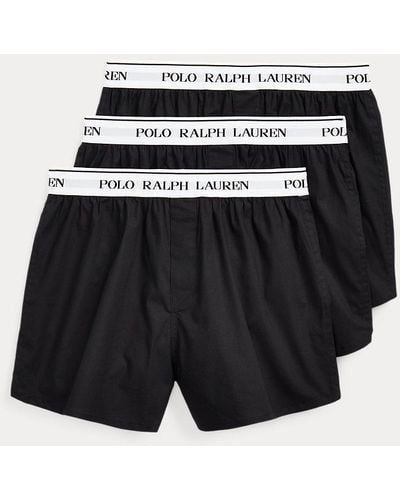Polo Ralph Lauren 3 Stuks Katoenen Boxershorts Met Stretch - Zwart
