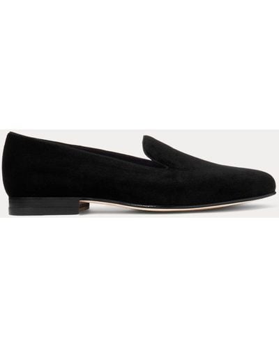 Ralph Lauren Purple Label Alonzo Velvet Slipper - Black