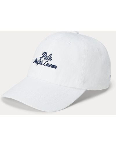 Polo Ralph Lauren Keperstof Baseballpet Geborduurd Logo - Wit
