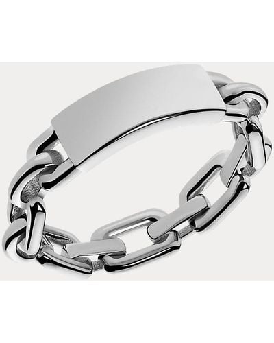 Ralph Lauren Sterling Silver Id Ring - Metallic