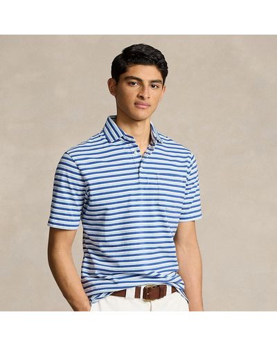 Ralph Lauren Classic Fit Cotton-linen Polo Shirt - Blue