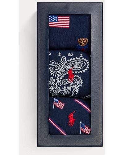 Polo Ralph Lauren Polo Bear Trouser 3-sock Gift Set - Blue