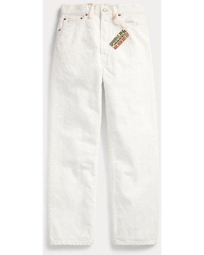 RRL Boy-Fit Jeans mit hohem Bund - Weiß