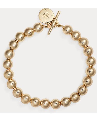 Lauren by Ralph Lauren Bracelet à bâtonnet avec perles dorées - Métallisé