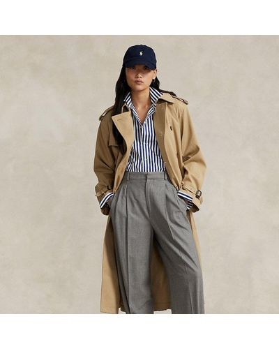 Polo Ralph Lauren Trench a doppio petto in twill - Blu