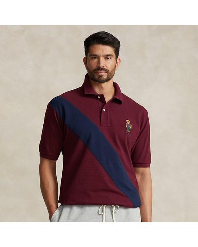 Ralph Lauren Tallas Grandes - Polo de piqué con Polo Bear - Rojo