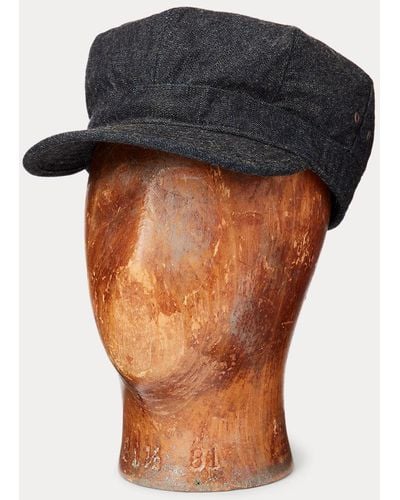 RRL Denim Engineer Cap - Zwart