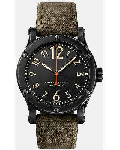 Ralph Lauren Chronometer 45 MM aus Stahl - Schwarz