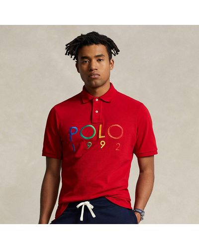 Ralph Lauren Classic Fit Polo 1992 Mesh Polo Shirt - Red