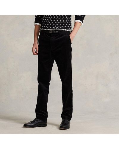 Ralph Lauren Sullivan Slim Stretch Corduroy Pant in Black for Men