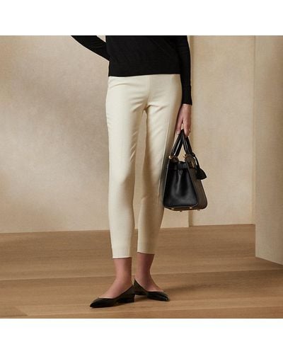 Ralph Lauren Collection Pantaloni Annie in lana stretch - Neutro