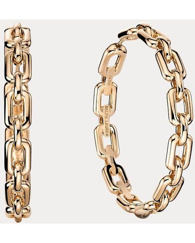Ralph Lauren Rose Gold Hoop Earrings - Metallic