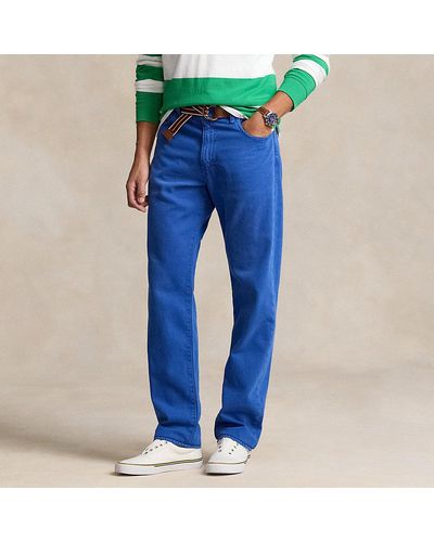 POLO RALPH LAUREN Jeans Classic Straight Leg Blue Distressed Men's 34/32  NICE *