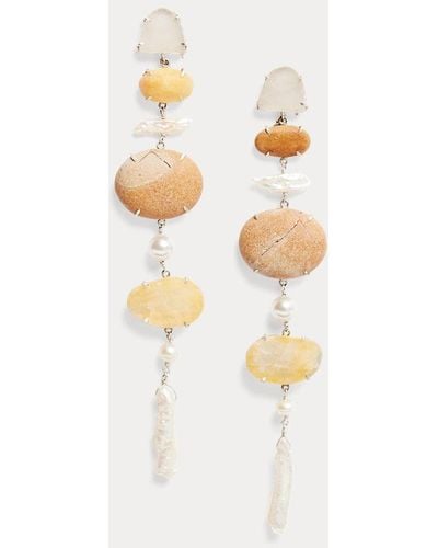 Ralph Lauren Collection Seaglass & Beach Stone 6-drop Earrings - Metallic
