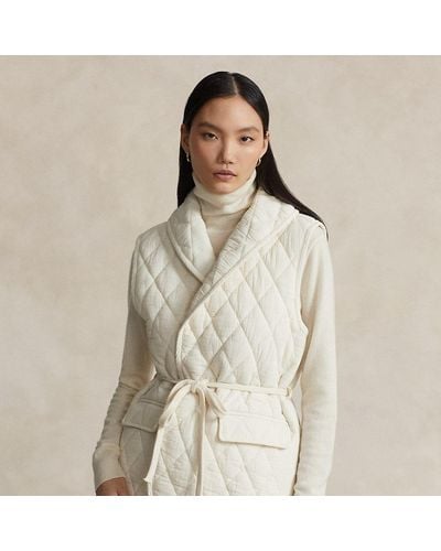 Polo Ralph Lauren Belted Quilted Gilet - Natural