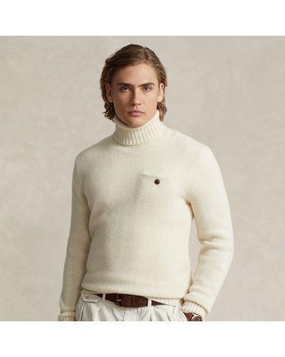 Ralph Lauren Wool-cashmere Turtleneck Sweater - Natural