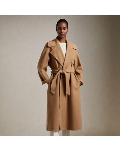 Ralph Lauren Collection Leonarda Wrap Coat - Natural