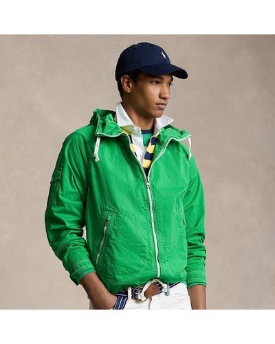 Ralph Lauren Garment-dyed Twill Hooded Jacket - Green