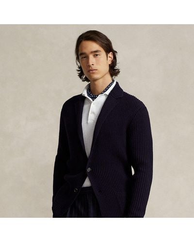 Polo Ralph Lauren Wool-blend Blazer Cardigan - Blue