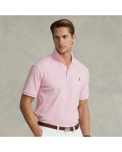 Polo Ralph Lauren Custom-Slim-Fit Baumwoll-Polohemd - Pink