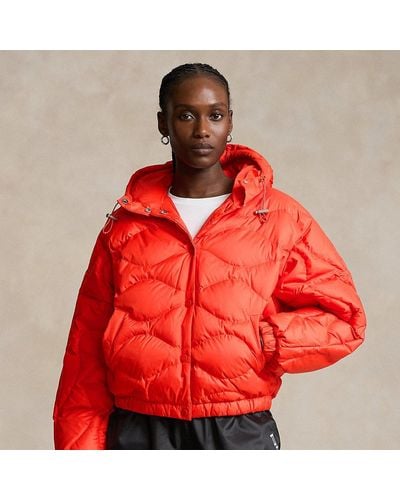 RLX Ralph Lauren Onion-quilted Hooded Down Jacket - Red