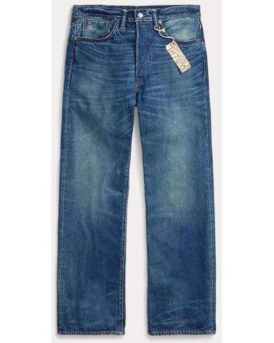 RRL 5-Pocket-Jeans mit Grandfalls-Waschung - Blau