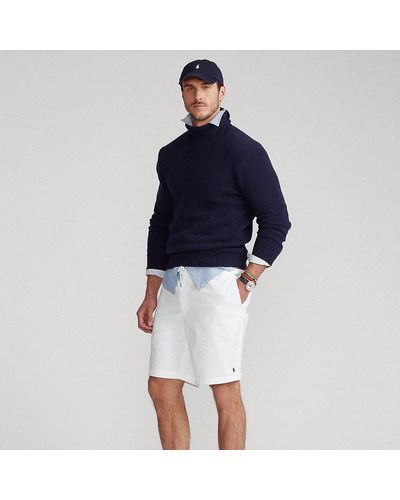 Ralph Lauren Taglie Plus - Short Prepster Polo in chino stretch - Bianco