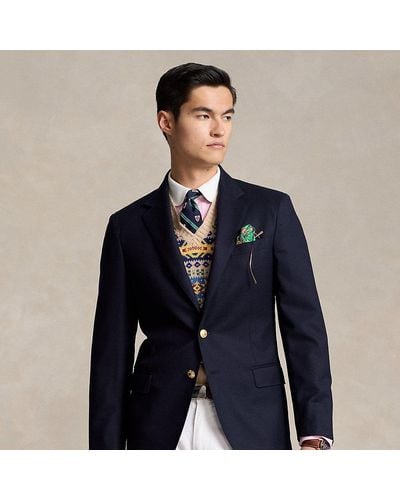 Polo Ralph Lauren The Iconic Doeskin Two-button Blazer - Blue
