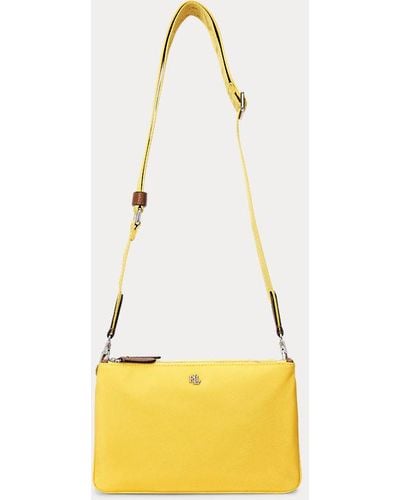 Lauren by Ralph Lauren Oxford Medium Landyn Crossbody Bag - Yellow