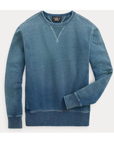 RRL Indigo Sweatshirt Van Franse Badstof - Blauw