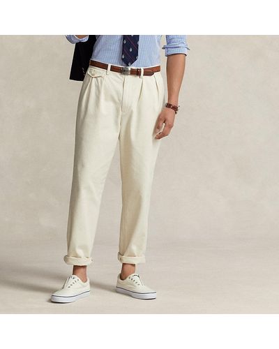 Ralph Lauren Whitman Relaxed Fit Pleated Trouser - Natural