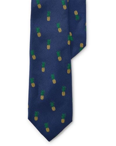 Polo Ralph Lauren Pineapple Silk Narrow Tie - Blue