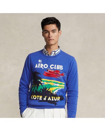 Polo Ralph Lauren Cotton Graphic Sweatshirt - Blue