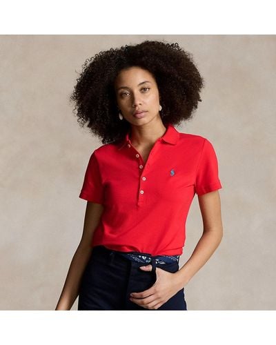 Polo Ralph Lauren Slim Fit Stretch Polo Shirt - Red