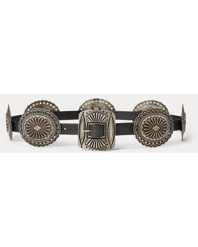 Polo Ralph Lauren Cintura in pelle con dettagli in metallo - Bianco