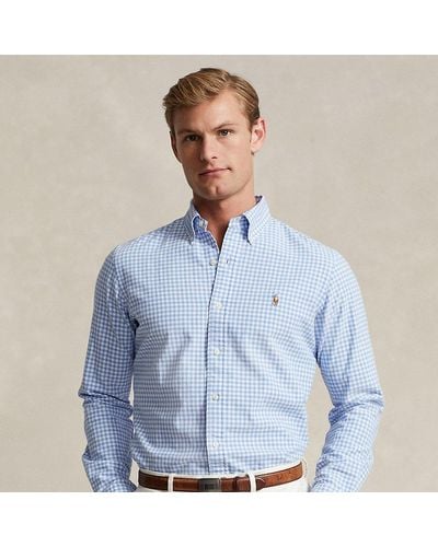 Polo Ralph Lauren Camisa Oxford Custom Fit con cuadros - Azul