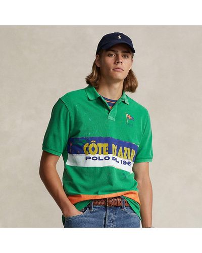 Polo Ralph Lauren Classic-Fit Piqué-Poloshirt mit Grafik - Grün