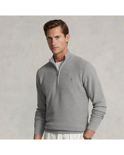 Ralph Lauren Performance Quarter-zip Sweater - Gray