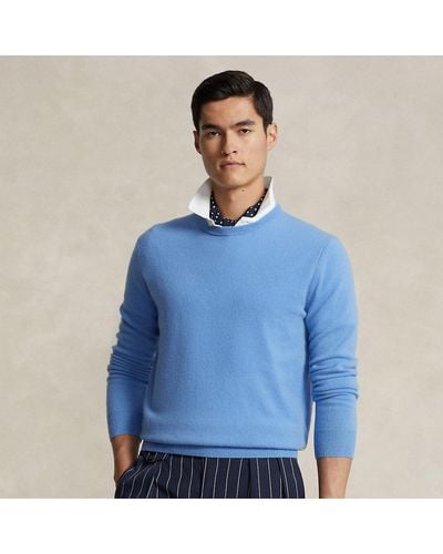 Ralph Lauren Washable Cashmere Crewneck Sweater - Blue