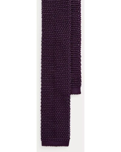 Ralph Lauren Purple Label Ralph Lauren Knit Silk Tie - Purple