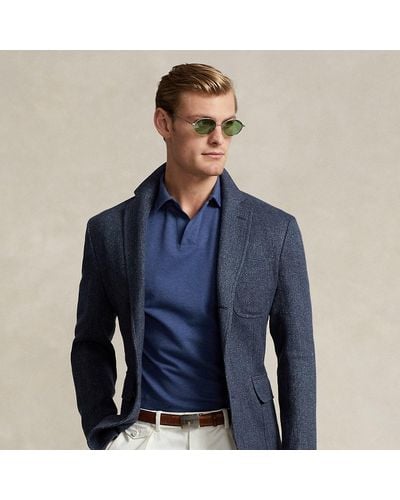 Polo Ralph Lauren Polo Soft Tailored Linnen-wollen Colbert - Blauw
