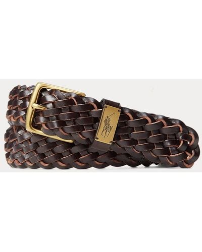 Polo Ralph Lauren Braided Leather Belt - Brown
