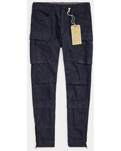 RRL Pantaloni cargo in denim stretch skinny - Blu