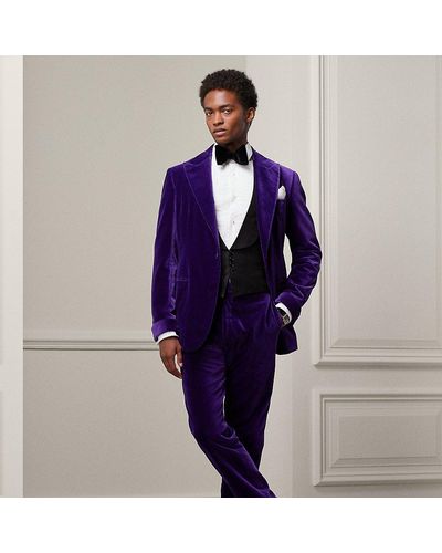 Ralph Lauren Purple Label Pantalón Gregory de terciopelo - Azul