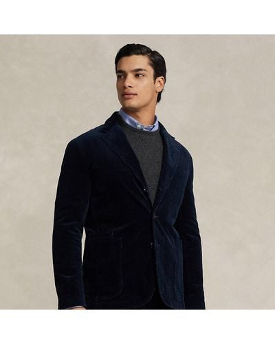 Polo Ralph Lauren Moderne Anzugjacke aus Stretch-Kordsamt - Blau